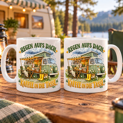 Camping Tasse Spruch Keramik 330 ml Geschenk Camper Wohnmobil Urlauber