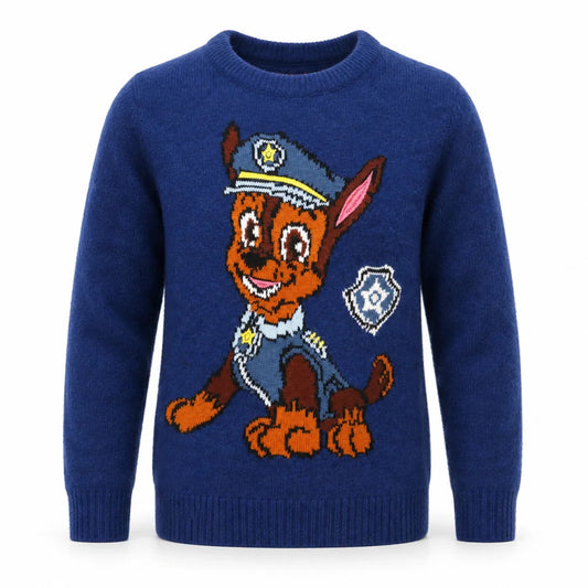 Sweater PAW PATROL Chase Kinder Jungen Strick Pullover Gr. 98 - 128 - WS-Trend.de