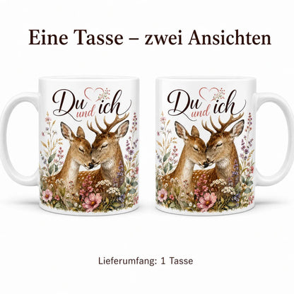 Reh-Tasse für Lieblingsmenschen - Geschenk zum Valentinstag beidseitig - WS-Trend.de