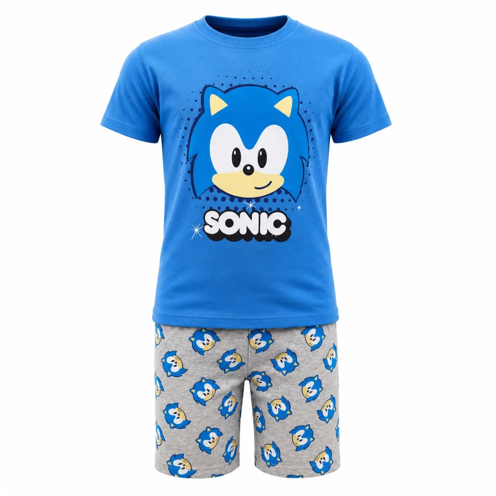 Sega Sonic The Hedgehog Jungen Kinder Pyjama Schlafanzug 98-128 Baumwolle - WS-Trend.de
