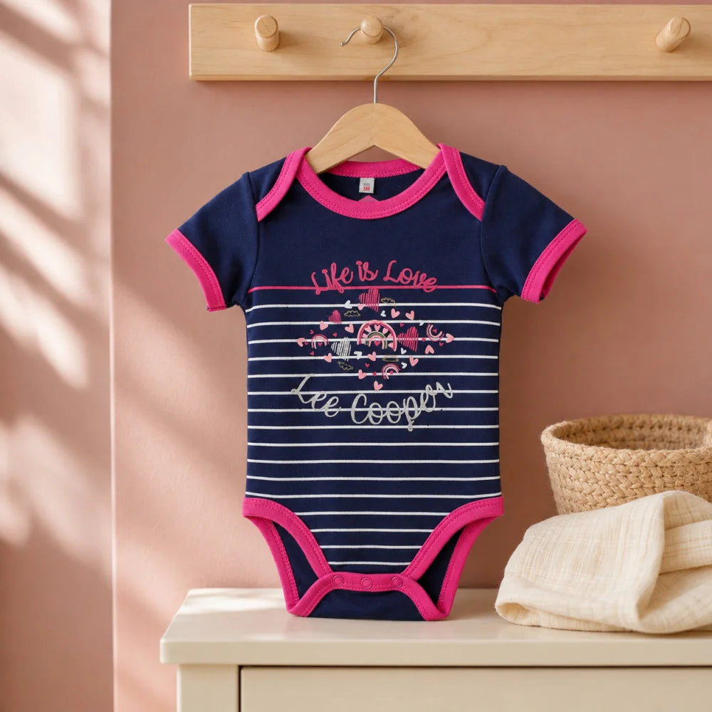 Strampler Lee Cooper 2-er Set Baby Kleinkind kurzarm Body Einteiler Gr. 56 - 92 - WS-Trend.de