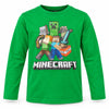 Minecraft Steve Alex Creeper Jungen Langarmshirt Baumwolle Grün oder Schwarz 116–146