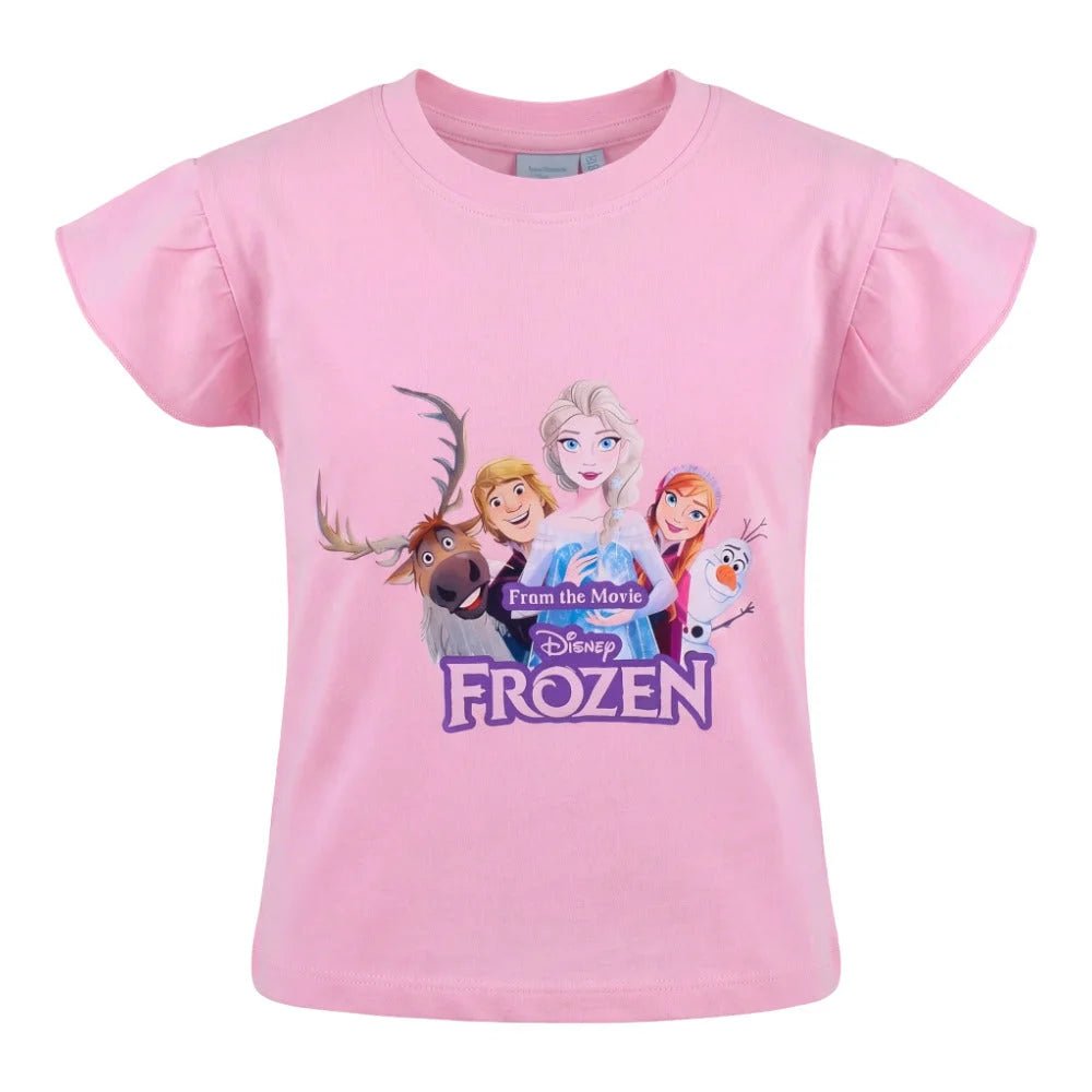 Disney Die Eiskönigin Kinder Mädchen T-Shirt Kurzarm Shirt Gr. 98-128 Baumwolle - WS-Trend.de