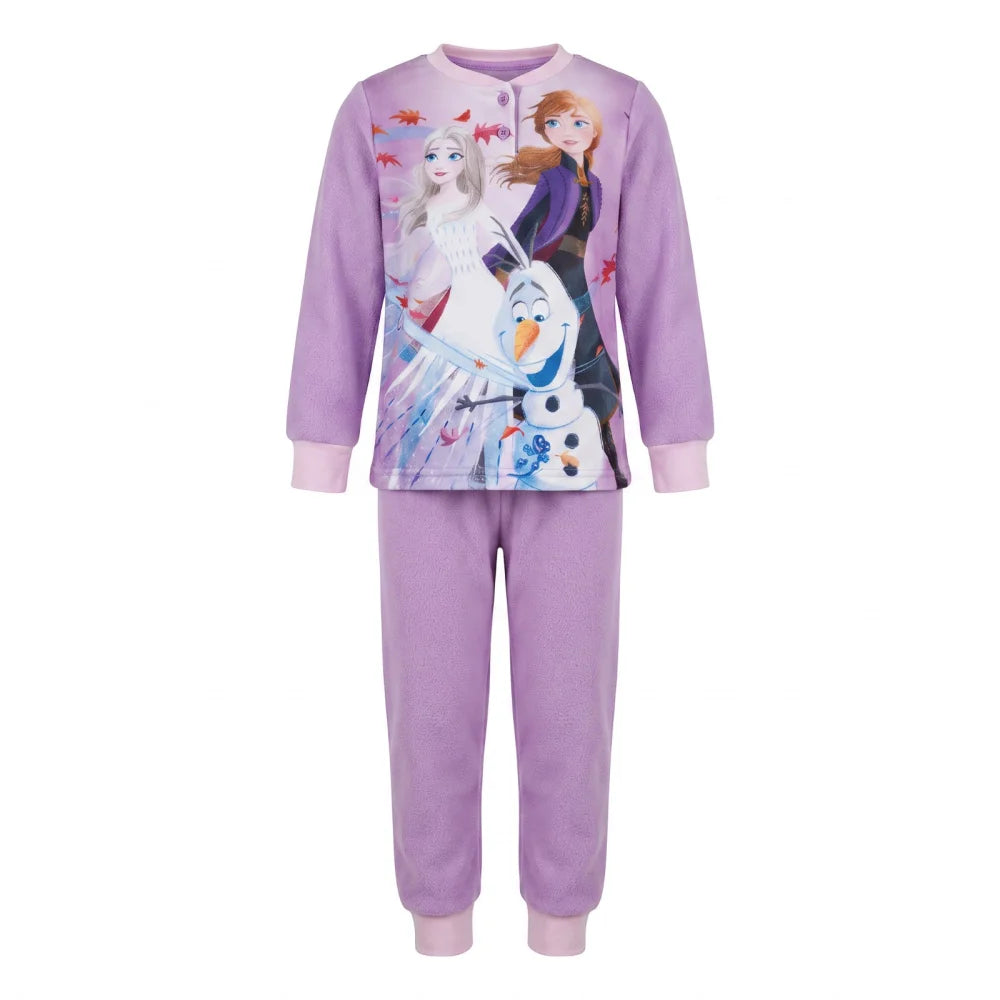 Schlafanzug Disney Die Eiskönigin Kinder Mädchen Coral Fleece Pyjama - WS-Trend.de