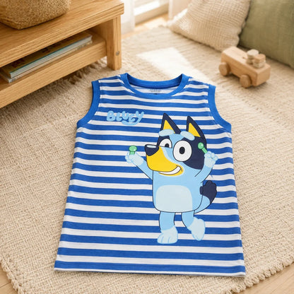 Bluey Bingo Kinder Jungen ärmellos T-Shirt Shirt Größe 104 bis 122 Baumwolle - WS-Trend.de