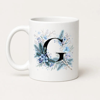 Winter Tasse A-Z Buchstaben 325 ml Keramik Geschenkidee personalisiert - WS-Trend.de