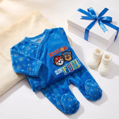 Paw Patrol Chase Baby Kleinkind Velour Body Strampler Einteiler Gr.68-92 - WS-Trend.de