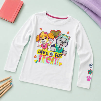 Print-Shirt PAW PATROL Skye Everest Kinder Mädchen Langarmshirt Shirt - WS-Trend.de