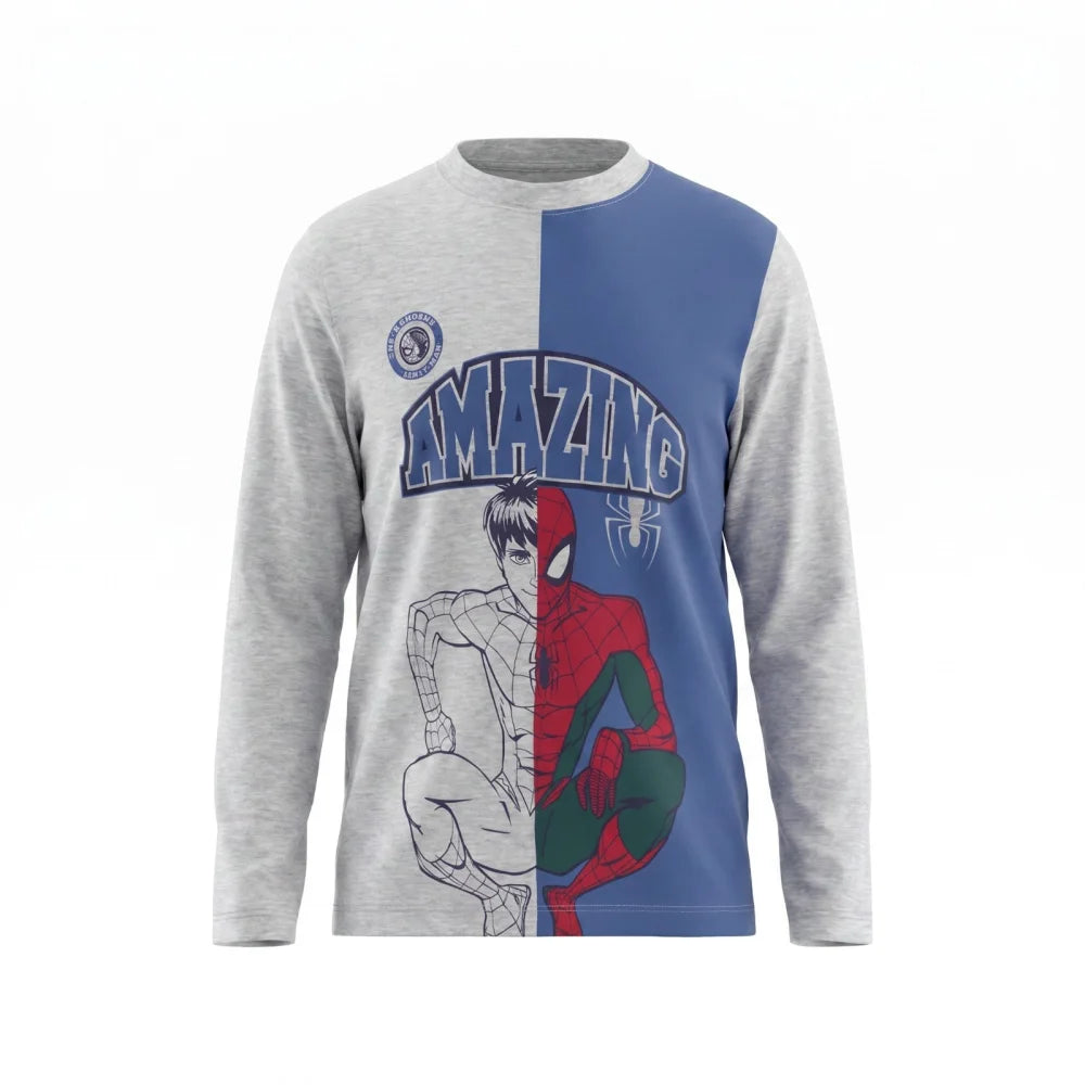 Marvel Spiderman Jungen Kinder Langarmshirt Shirt Gr. 98-128 - WS-Trend.de