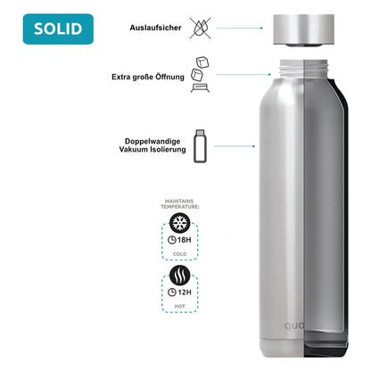 Quokka SOLID Jungle Flora Edelstahl Flasche Trinkflasche 510 ml - WS-Trend.de