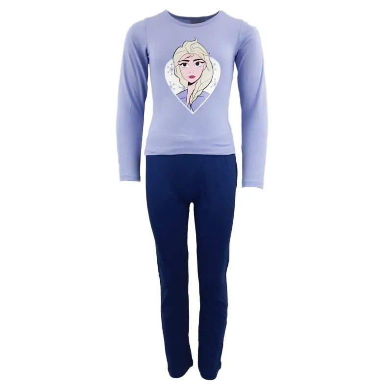 Die Eiskönigin 2 Elsa Kinder Schlafanzug Pyjama - WS-Trend.de lang Lila 122/128 Baumwolle
