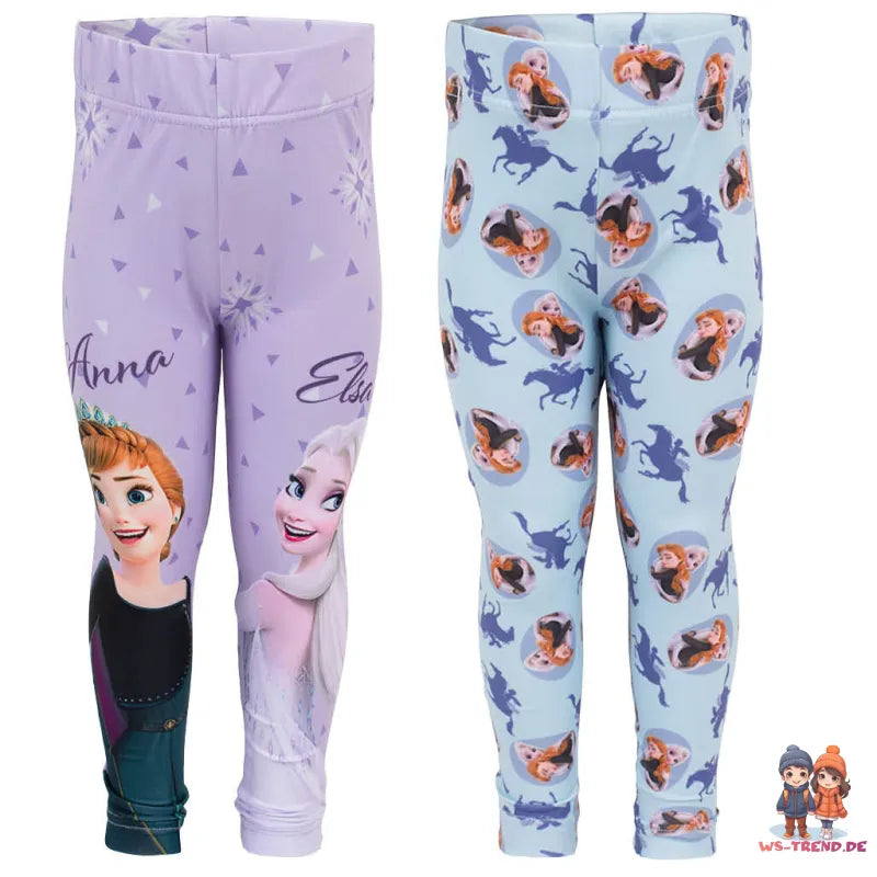 Disney Die Eiskönigin Anna Elsa Kinder Leggings Sporthose - WS-Trend.de 2 und 92-128 Mädchen