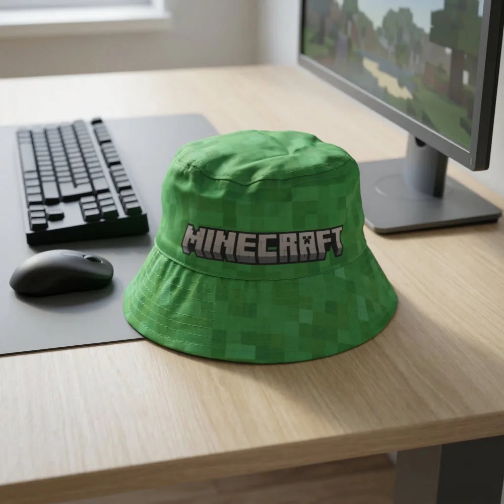 Minecraft Creeper Kinder Jungen Fischerhut - WS-Trend.de Fischermütze Sommerhut 52-54
