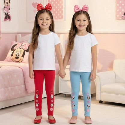 Disney Minnie Maus Kinder Leggings Sporthose - WS-Trend.de Mädchen Blau Rot 104 bis 134