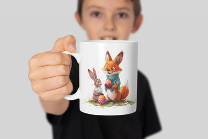 Ostern Fuchs und Hase Ostereier Kaffeetasse Teetasse Tasse Geschenkidee 330 ml - WS-Trend.de