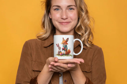 Ostern Fuchs und Hase Ostereier Kaffeetasse Teetasse Tasse Geschenkidee 330 ml - WS-Trend.de