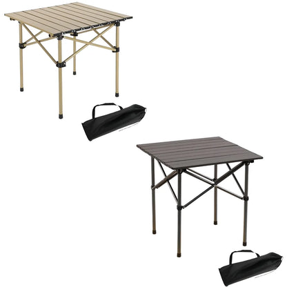 Klappbarer Camping Tisch 53×51×50 cm – faltbarer Outdoor Beistelltisch aus HDPE & pulverbeschichtetem Stahl 100% wasserdicht ultraleicht