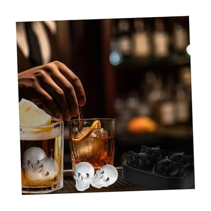 Totenkopf Eiswürfelform aus Silikon mit abnehmbarem Deckel Selbermachen XL - WS-Trend.de