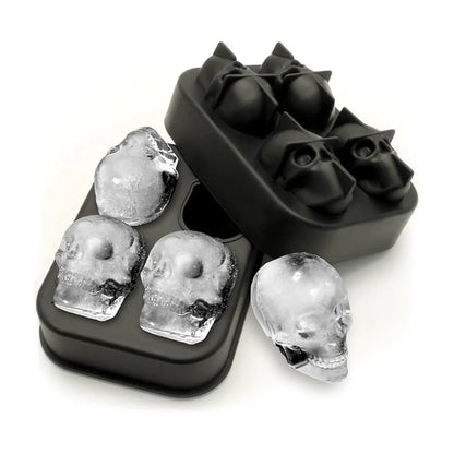Totenkopf Eiswürfelform aus Silikon mit abnehmbarem Deckel Selbermachen XL - WS-Trend.de