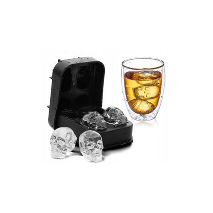 Totenkopf Eiswürfelform aus Silikon mit abnehmbarem Deckel Selbermachen XL - WS-Trend.de