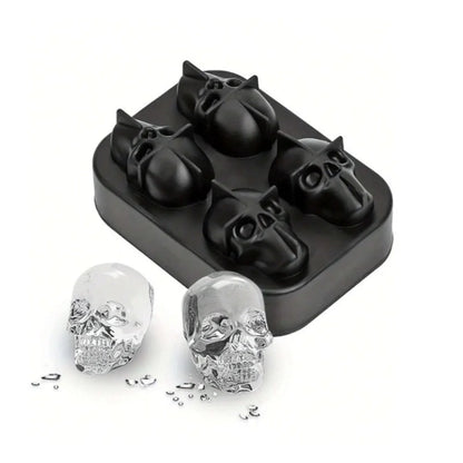 Totenkopf Eiswürfelform aus Silikon mit abnehmbarem Deckel Selbermachen XL - WS-Trend.de