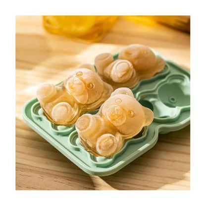 Teddybär Eiswürfelform aus Silikon mit abnehmbarem Deckel - WS-Trend.de