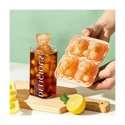 Teddybär Eiswürfelform aus Silikon mit abnehmbarem Deckel - WS-Trend.de