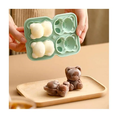 Teddybär Eiswürfelform aus Silikon mit abnehmbarem Deckel - WS-Trend.de