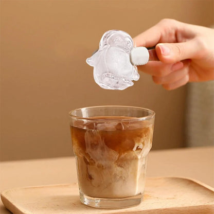 Pinguin Eiswürfelform aus Silikon mit abnehmbarem Deckel - WS-Trend.de
