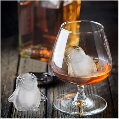 Pinguin Eiswürfelform aus Silikon mit abnehmbarem Deckel - WS-Trend.de