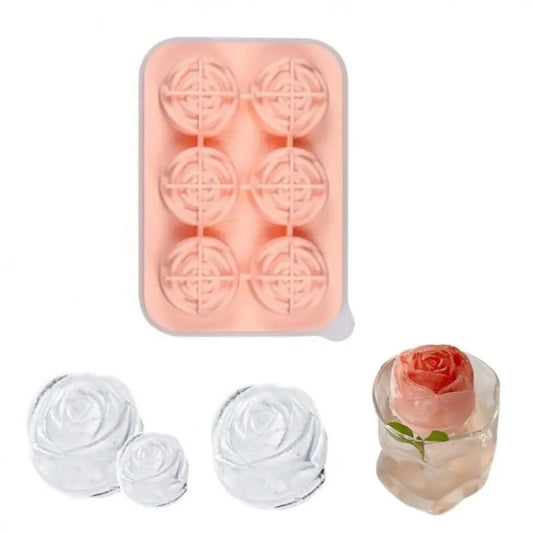 Rosen Eiswürfelform aus Silikon mit abnehmbarem Deckel zum Selbermachen XL WS Trend.de