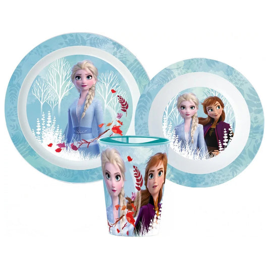 Disney Die Eiskönigin Elsa Kinder Geschirr-Set 3 teilig Becher Teller Schüssel