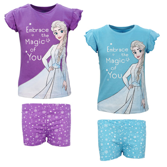 Disney Die Eiskönigin Elsa Kinder kurzarm Schlafanzug Pyjama