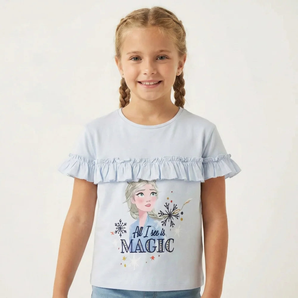Disney Die Eiskönigin Elsa Kinder Mädchen T-Shirt - WS-Trend.de Anna Gr 104 - 128 Baumwolle
