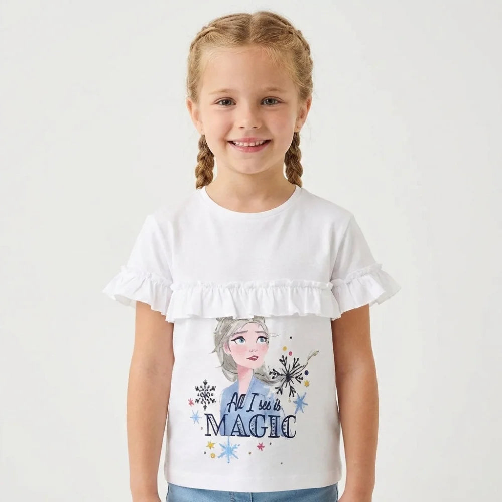 Disney Die Eiskönigin Elsa Kinder Mädchen T-Shirt - WS-Trend.de Anna Gr 104 - 128 Baumwolle