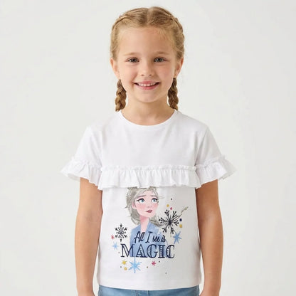Disney Die Eiskönigin Elsa Kinder Mädchen T-Shirt - WS-Trend.de Anna Gr 104 - 128 Baumwolle