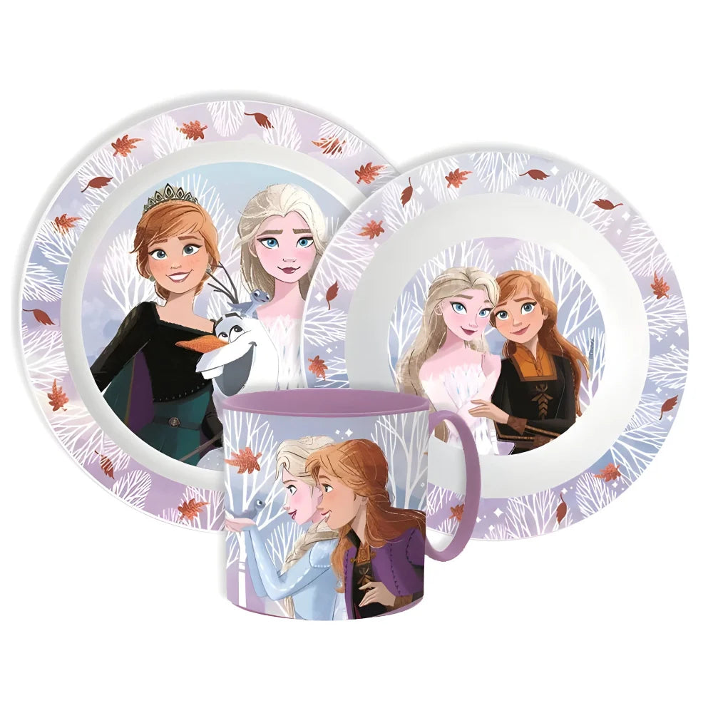 Disney Die Eiskönigin Elsa Kinder Geschirr-Set 3 teilig Becher Teller Schüssel - WS-Trend.de