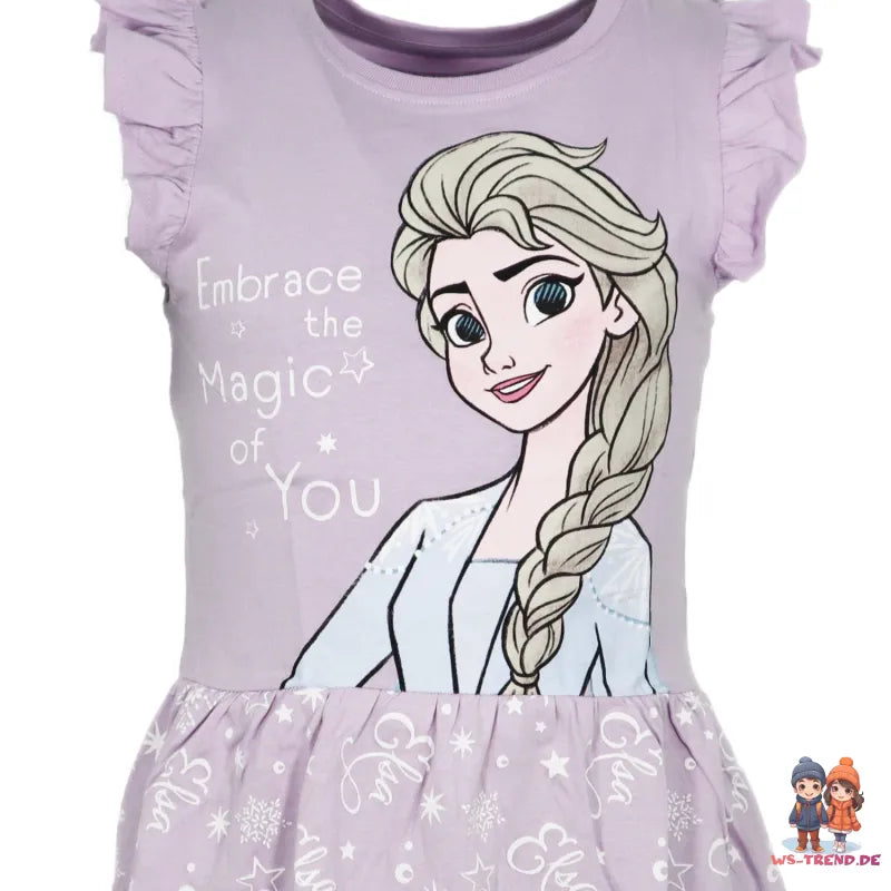 Disney Die Eiskönigin Elsa Kinder Mädchen Sommerkleid Kleid - WS-Trend.de Gr. 92-128 Baumwolle