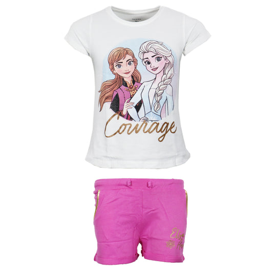 Disney Die Eiskönigin Anna Elsa Kinder Sommerset Shorts plus T-Shirt