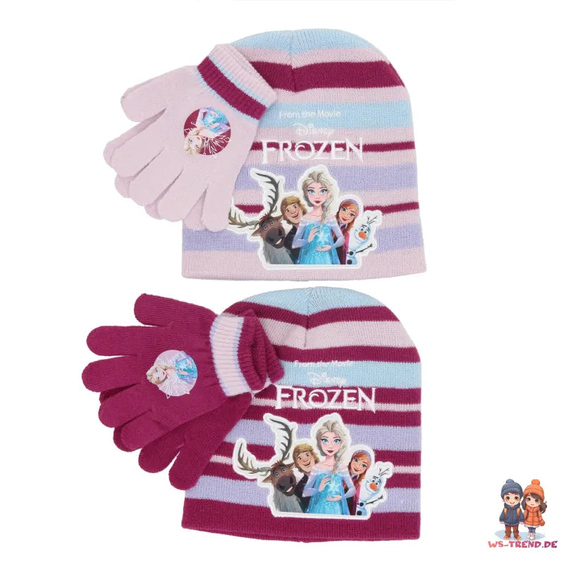 Disney Die Eiskönigin Elsa Kinder Herbst Wintermütze plus Handschuhe - WS-Trend.de