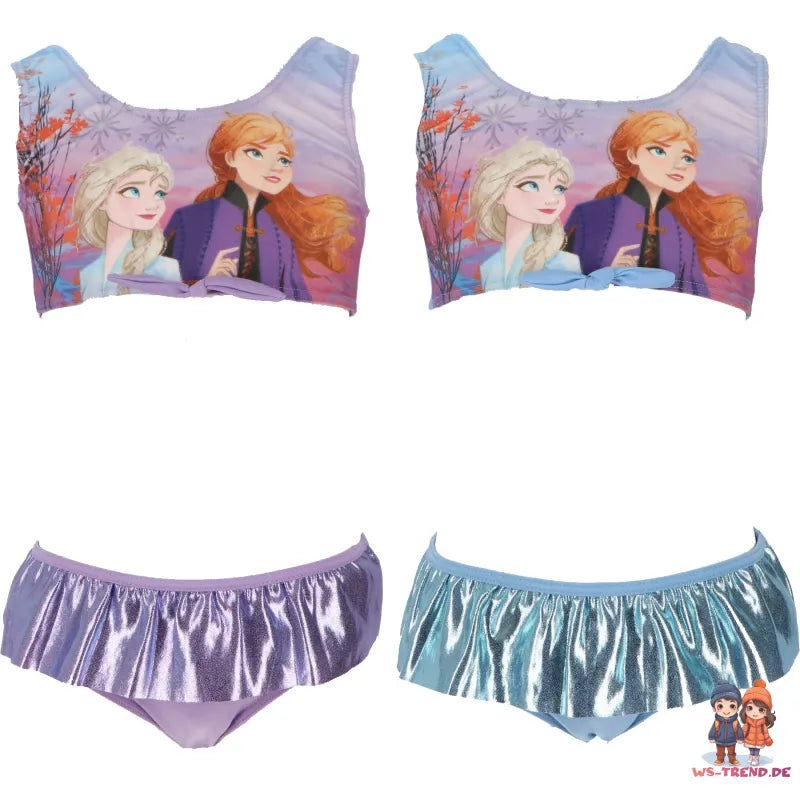 Disney Die Eiskönigin Elsa Anna Kinder Mädchen Badeanzug Bikini - WS-Trend.de Bademode 98-128