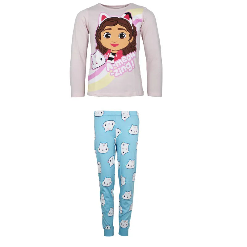 Gabbys Dollhouse Kinder Mädchen langarm Schlafanzug Pyjama - WS-Trend.de kurzarm 104-134 Baumwolle