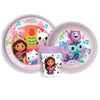 Gabbys Dollhouse Mädchen Kinder Geschirr-Set 3 tlg Becher Teller Schüssel