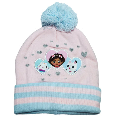 Gabbys Dollhouse Kinder Mädchen Hebst Winter Bommel Mütze Wintermütze - WS-Trend.de 52 54