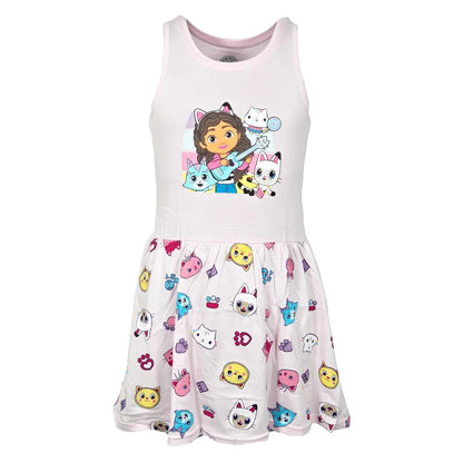 Gabbys Dollhouse Kinder Mädchen kurzarm Kleid Sommerkleid - WS-Trend.de 92-128 Baumwolle