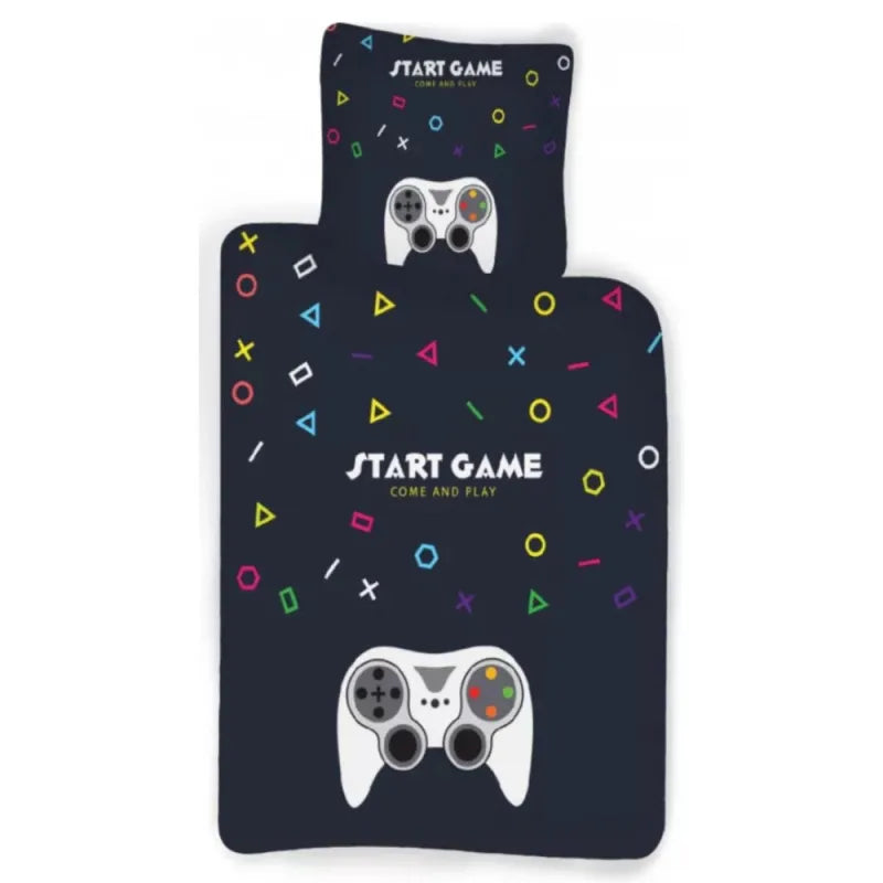 Gamer Zocker Bettwäsche 2tlg Set 135x200 80x80 cm Garnitur 100% Baumwolle - WS-Trend.de