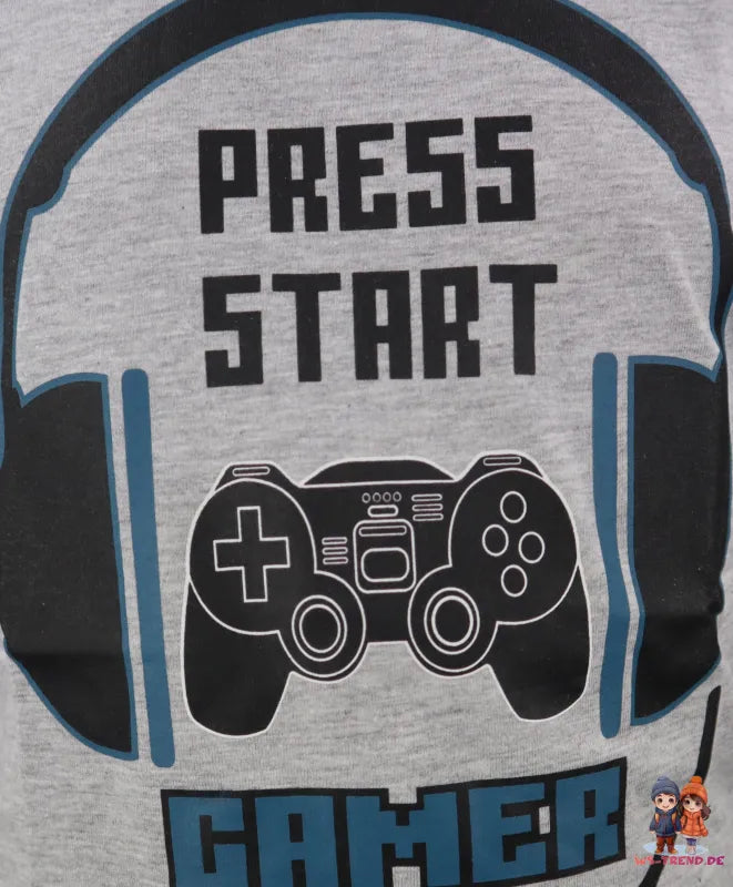 Gamer Jungen Kinder langarm Shirt - WS-Trend.de Zocker Spieler Gr. 116 bis 152 Baumwolle