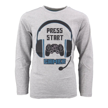 Gamer Jungen Kinder langarm Shirt - WS-Trend.de Zocker Spieler Gr. 116 bis 152 Baumwolle