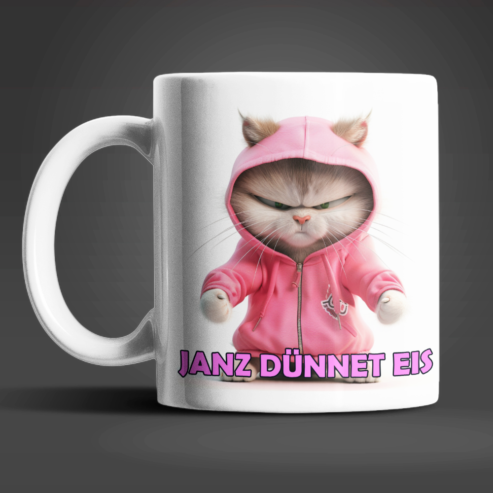 Katze Angry Cat Janz Dünnet Eis Keramik Kaffeetasse Teetasse Tasse Geschenke