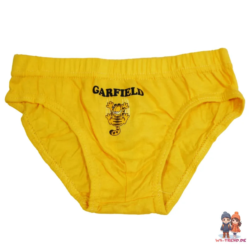 Garfield 3er Pack Slips Kinder Jungen Unterwäsche Unterhosen - WS-Trend.de 100% Baumwolle
